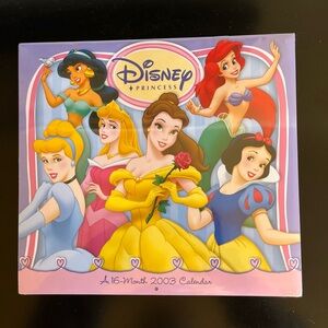 vintage 2003 new sealed 16month disney princess calendar . Collectible